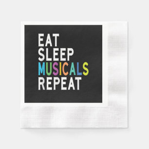 Serviette En Papier Répéter les comédies musicales du sommeil