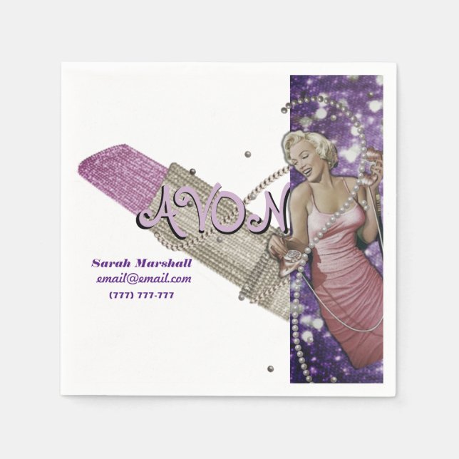 Serviette En Papier Représentant d'Avon (Devant)