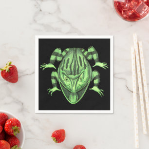 Serviette En Papier Reptiles sauvages Le crapaud d'Halloween