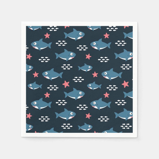 Serviette En Papier Requin (Devant)