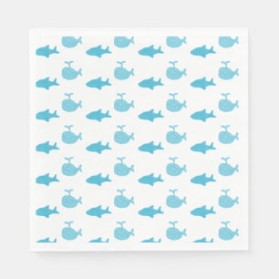 Serviette En Papier requins et baleines Baby shower de Blue Boy