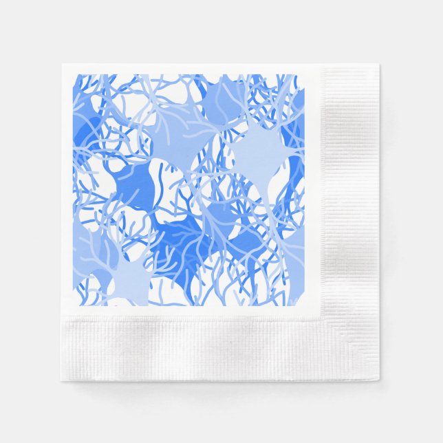 Serviette En Papier Réseau de Neurones Bleus Neurones (Devant)