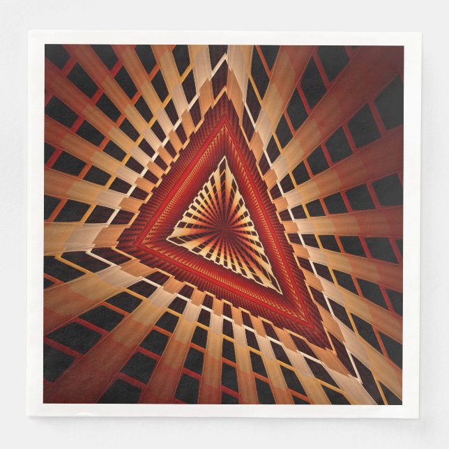 Serviette En Papier Réseau d'Imaginaires 3D Conception graphique fract (Devant)