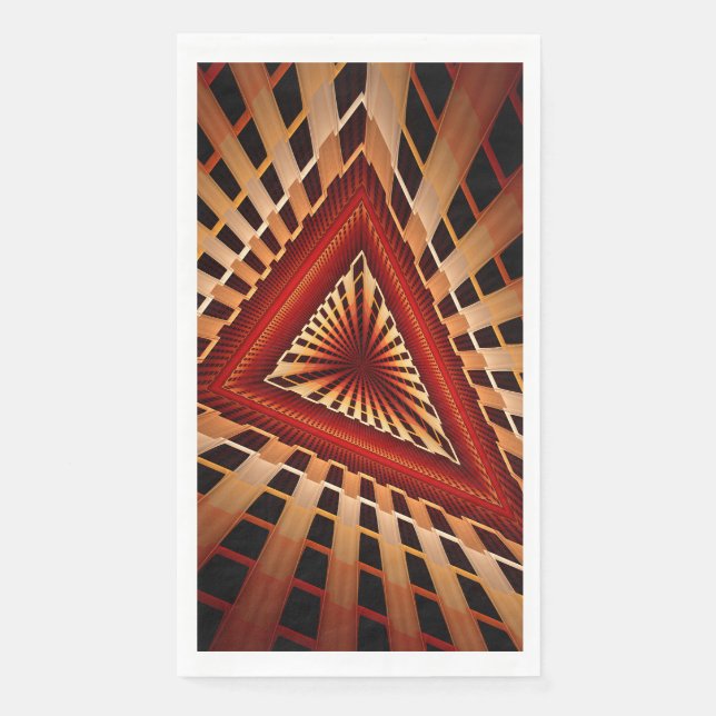 Serviette En Papier Réseau Fantastique 3D Fractale Moderne de Design G (Devant)