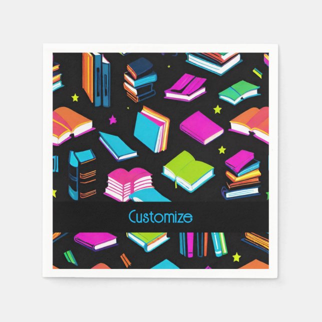 Serviette En Papier Réservation Colorée (Devant)