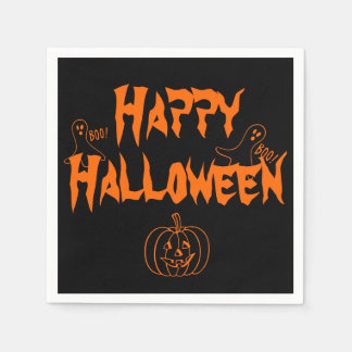 Serviette En Papier Réservation Halloween heureux