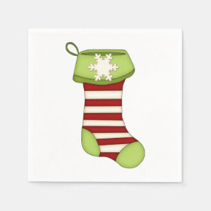 Serviette En Papier Réservoir de Noël en rouge et vert