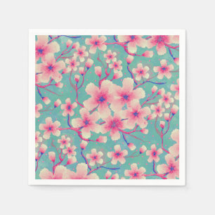 Serviette En Papier Ressort Cerise Blossoms vert Coque-Mate iPhone Cas