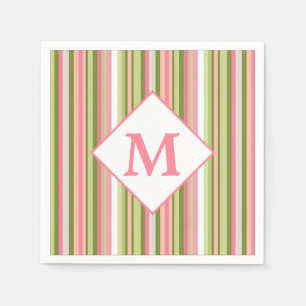Serviette En Papier Ressorts de printemps Monogram Cocktail Napkin