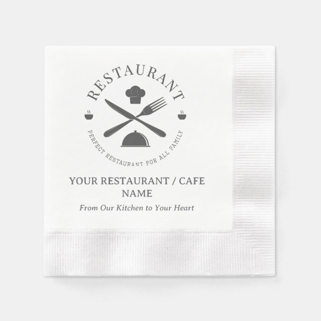 Serviette En Papier Restaurant, Café ou Diner (Devant)