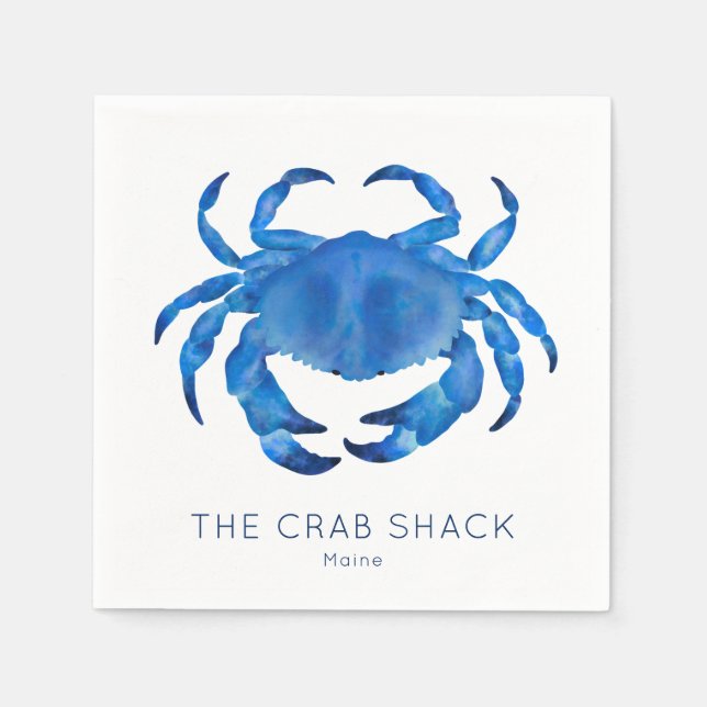 Serviette En Papier Restaurant de fruits de mer Blue Crab (Devant)