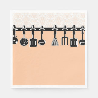 Serviette En Papier Restaurant Serviettes avec ustensiles de cuisine