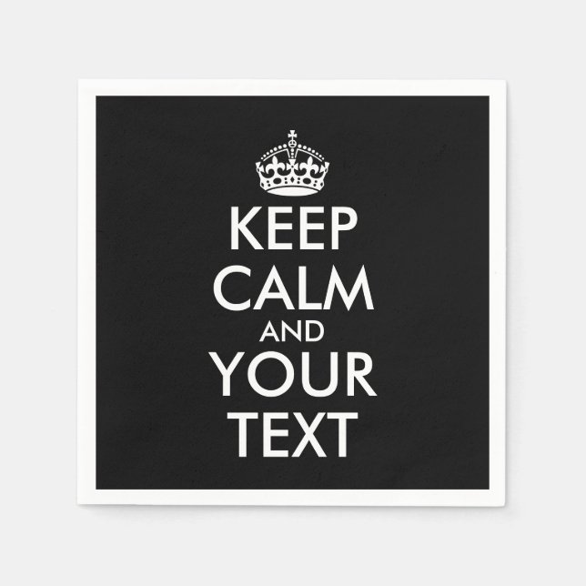 Serviette En Papier Restez calme et continuez - Créez votre propre (Devant)