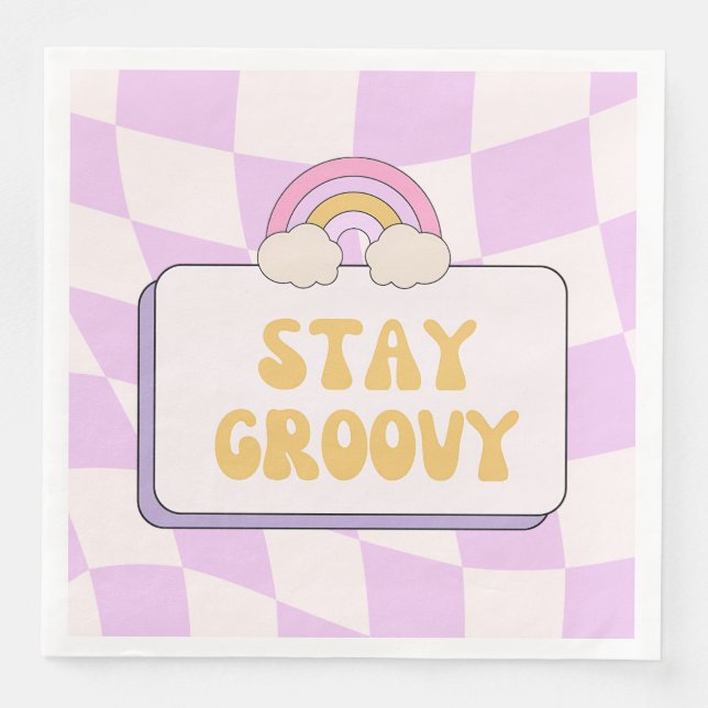 Serviette En Papier Restez Groovy (Devant)
