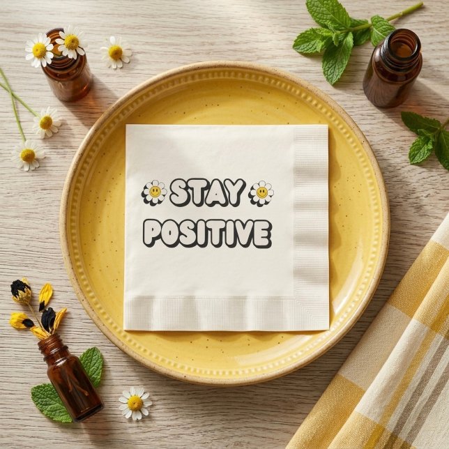 Serviette En Papier Restez Positif (Créateur téléchargé)