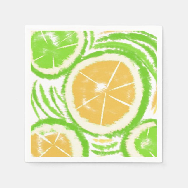 Serviette En Papier Résumé Citron Vert Été (Devant)
