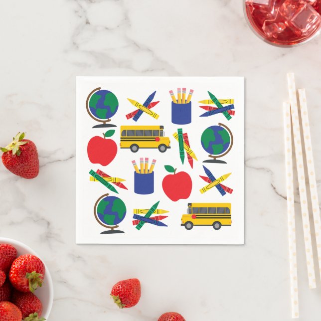 Serviette En Papier Retour à l'école Papier serviettes (En situation)