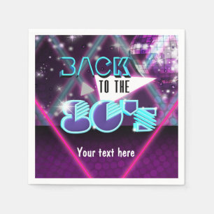 Serviette En Papier Retour au dîner Glam des années 80 Cocktail Napkin