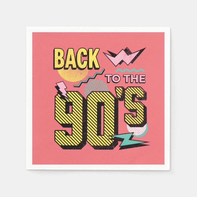 Serviette En Papier Retour aux années 90 (Devant)