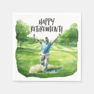 Serviette En Papier Retraite de golfeur sur le fairway d'un terrain de
