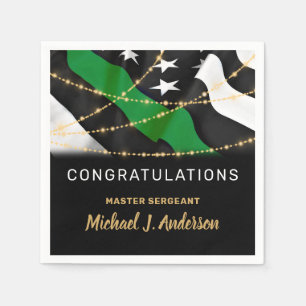 Serviette En Papier Retraite militaire Mince Parti de la ligne verte