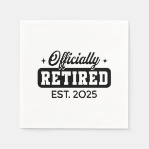 Serviette En Papier Retraite officielle vintage 2025 Drôle retraite