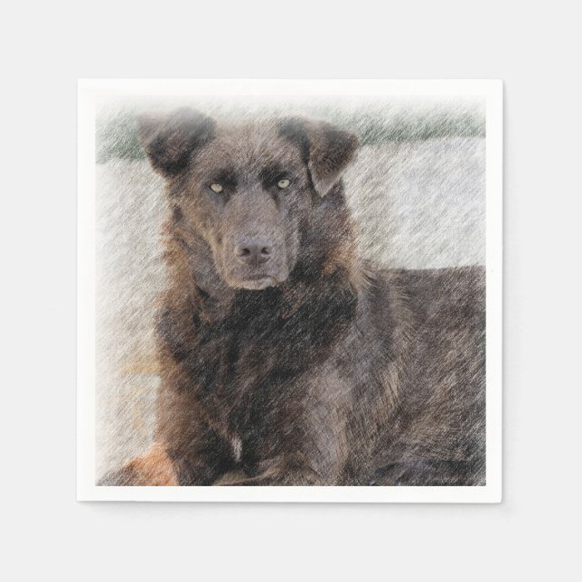 Serviette En Papier Retriever de Chesapeake (Devant)
