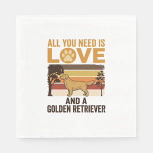 Serviette En Papier Retriever doré Tout ce dont vous avez besoin est d