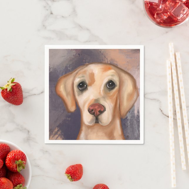 Serviette En Papier Retriever du Labrador    (En situation)