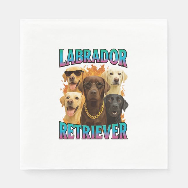 Serviette En Papier Retriever du Labrador  (Devant)