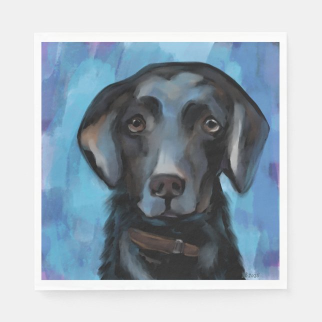 Serviette En Papier Retriever du Labrador (Devant)