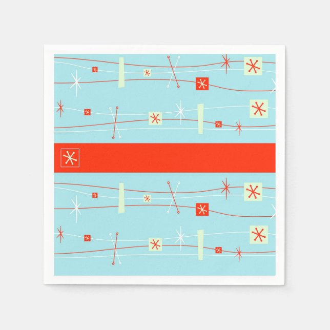 Serviette En Papier Rétro (Devant)