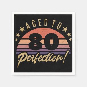 Serviette En Papier Retro 80e Humour d'anniversaire