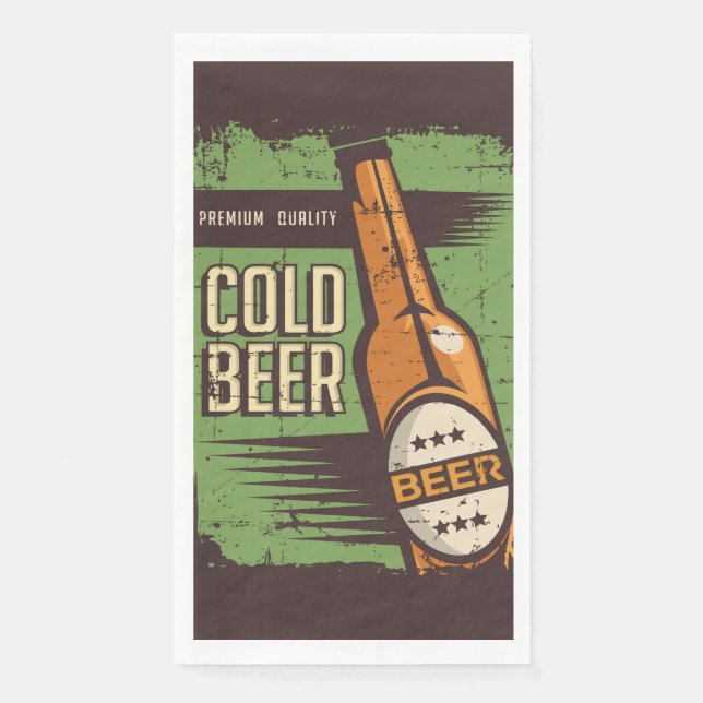 Serviette En Papier Retro amateurs de bière fête Papier (Devant)
