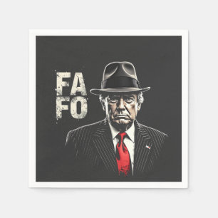 Serviette En Papier Retro Américain Donald Trump FAFO USA Drapeau Patr