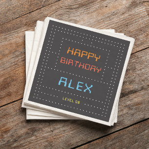 Serviette En Papier Retro Arcade Game Anniversaire de enfant Party