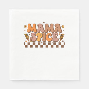 Serviette En Papier Retro Automne Citrouille Thanksgiving Famille Mama