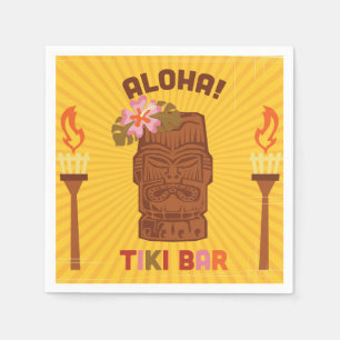 Serviette En Papier Rétro barre de Tiki de style Aloha