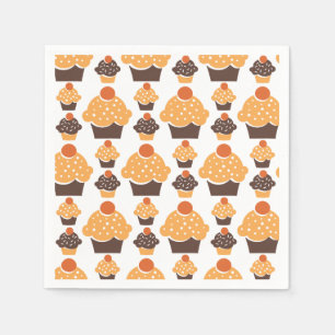 Serviette En Papier Retro Cupcake