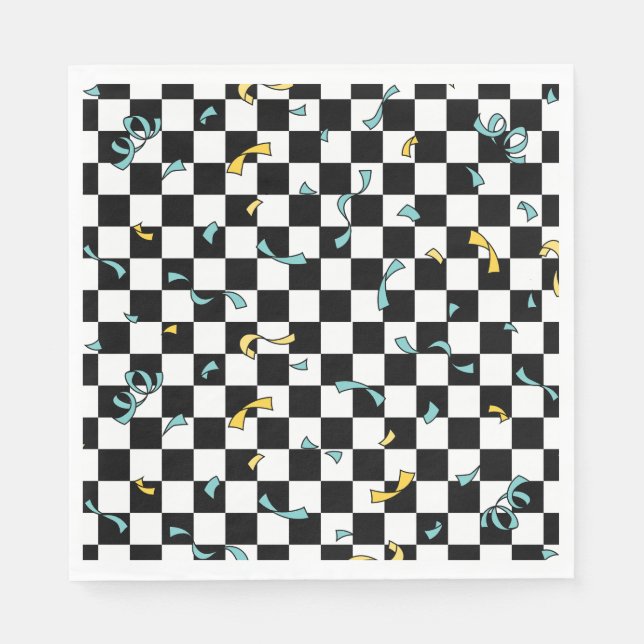 Serviette En Papier Retro Fêtons l'anniversaire (Devant)