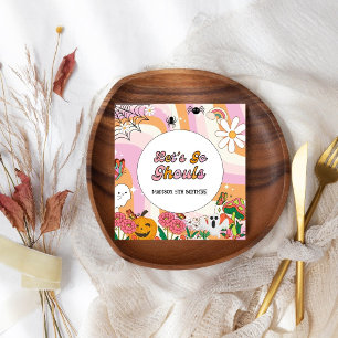 Serviette En Papier Retro Grooy Allons au ghoul Halloween Anniversaire