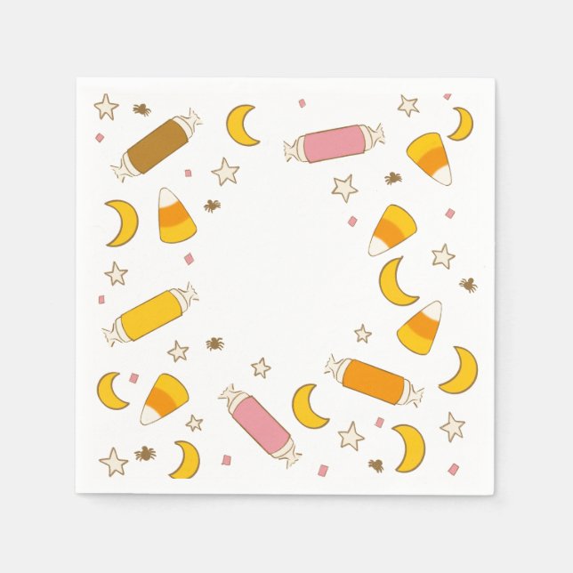 Serviette En Papier Retro Halloween Candy Classic Party (Devant)