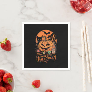 Serviette En Papier Retro Halloween vive la saison effrayante d'automn