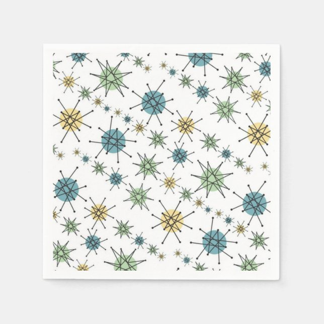 Serviette En Papier Retro Hipster Space Age (Devant)