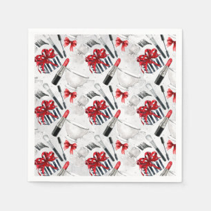 Serviette En Papier Retro Make Up Girly tendance coloré