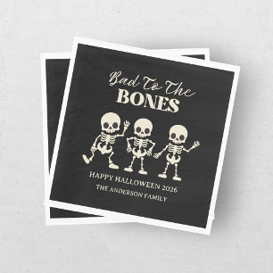 Serviette En Papier Retro Méchant Jusqu'aux Os Halloween Épouvantable