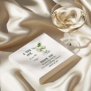Serviette En Papier Rétro Minimaliste Un Petit Martini Baby Shower