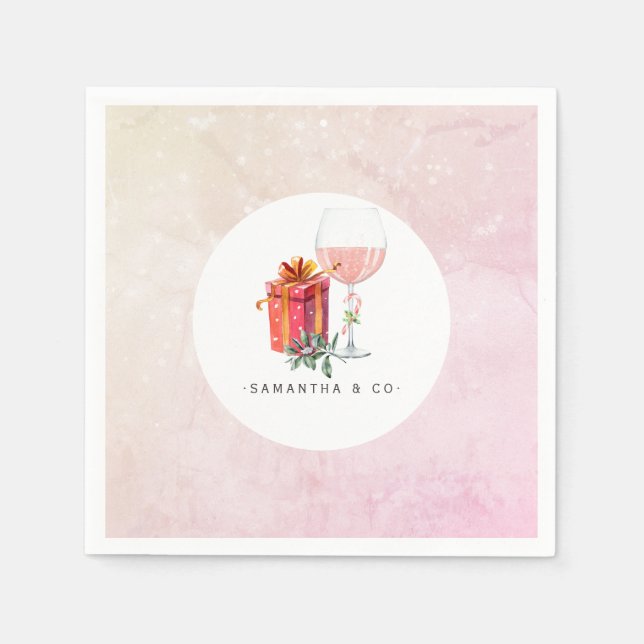 Serviette En Papier Retro Movie fête de Noël (Devant)