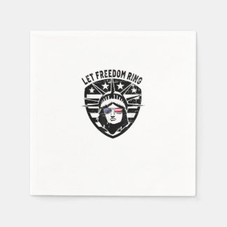 Serviette En Papier Retro Patriotic Let Freedom Ring Juillet 4