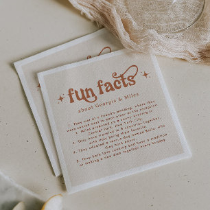 Serviette En Papier Rétro Sparkles Fun Facts Mariage Napkins